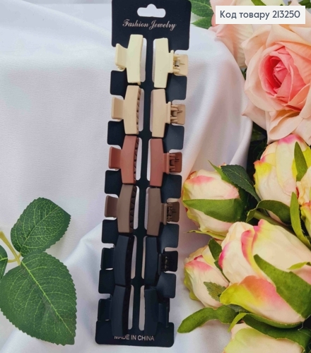 Краб пластик (3см) матовый Прямоугольный в ассорт. (пастельные коричневые оттенки) 213250 фото 1