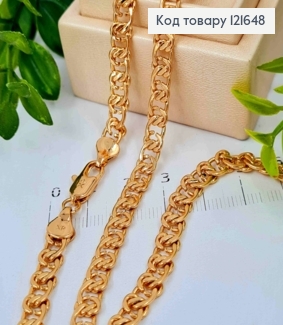 Цепочка плетения УЗЕЛ, ширина 6мм, длина 60см, Xuping 18K 121648 фото