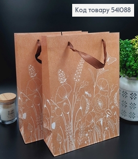 Пакет бумажный "Полевые цветы", 26х32х10см 541088 фото