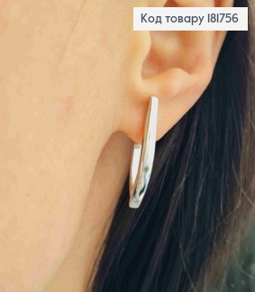 Сережки родованые Стрелы, 2,6см, английская застежка, Xuping 181756 фото