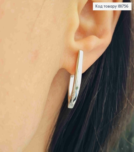 Сережки родованые Стрелы, 2,6см, английская застежка, Xuping 181756 фото 1