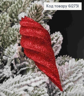 Фигурка блеск "БУРУЛЬКА №1", КРАСНАЯ, 11*4см, украшение пластиковое, Украина 612731 фото