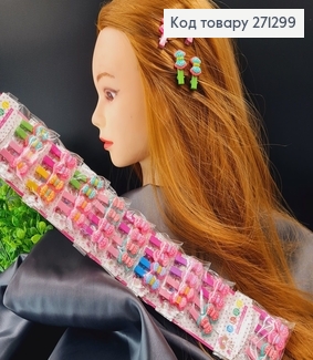 Заколка (40шт) стрела (уточка) 3см Цвети с Божей коровкой в асорт. 271299 фото