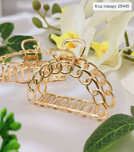 Краб металл, золотого цвета, Дуга, широкая цепочка, 7,5см. 215445 фото 1
