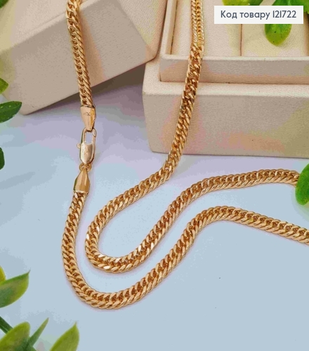 Ланцюжок ПАНЦИРНЕ плетіння, ширина 4мм, довжина 60см, Xuping 18К 121722 фото 1