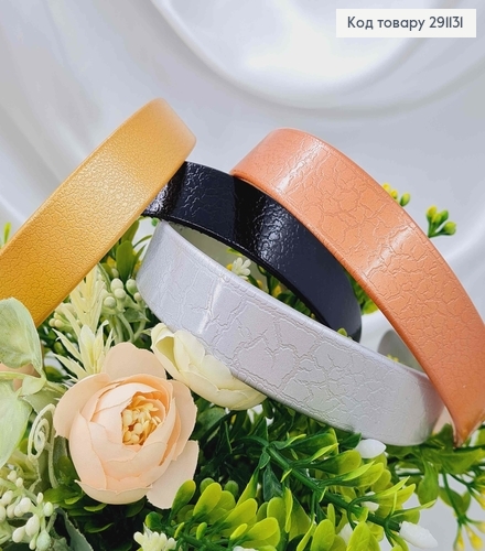 Обруч пластик коричневий мрамор 2,8см  291131 фото 1