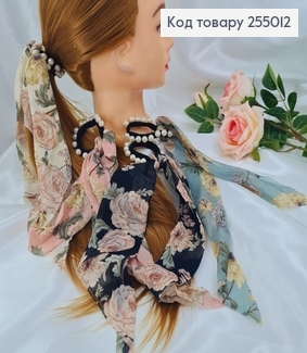 Резинка - хвост Твилли цветы Модная в асс. 255012 фото