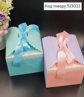 Коробка складная "Кружево", 19х14х19см, в ассорт. 523022 фото