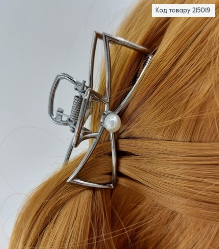 Краб металл геометрический бантик 7 см  215019 фото 1