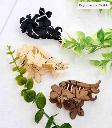 Краб пластик "Цветы", 8см, Пастельные цвета и в ассортименте. 212266 фото 1