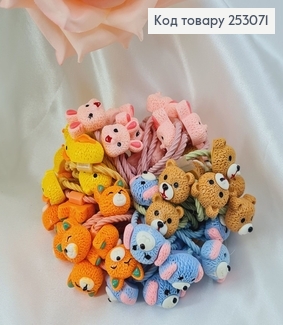 Резинка детская Зверушки (50шт) в асорт. 253071 фото