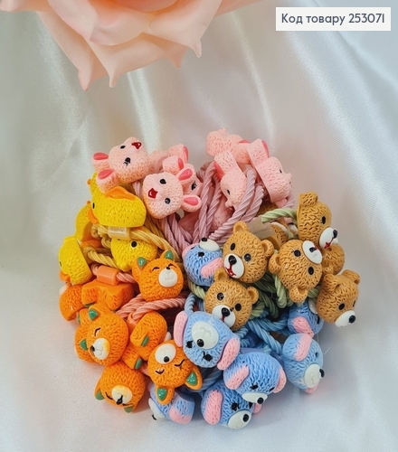  Резинка дитяча Звірятка (50шт) в асорт. 253071 фото 1