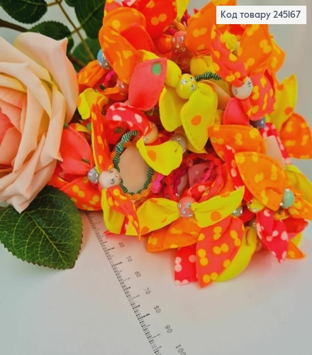 Резинка дитяча (50шт/уп), Солоха з Бусинками,  Яскравих кольорів, 3см 245167 фото 1