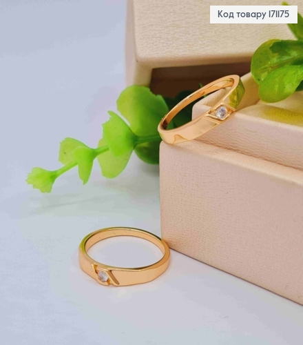 Кольцо украшено маленькими Блестящими камнями, Xuping 18К 171175 фото 1