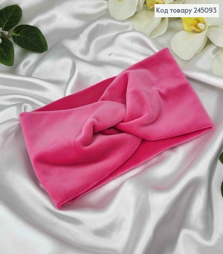 Пов'язка м'який велюр, Малинового кольору, 23,5*11см, ручна робота 275063 фото 1
