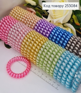 Резинка пружинка Блиск кольорова в асорт. 253084 фото