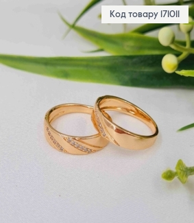 Перстень украшенный Блестящими камешками, Xuping 18К 171011 фото