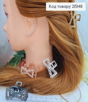 Краб метал Бантик ланцюжок 4см, в асорт. 215148 фото