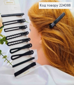 Заколка стрела металл 8см Черная матовая РАЗНАЯ  в ассорт. 224088 фото