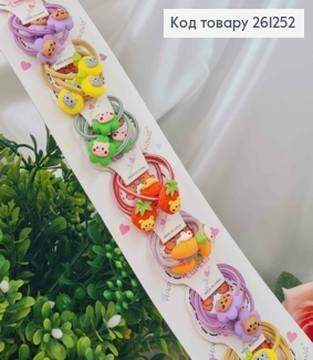 Набор детских резинок, Цветные фрукты, 30шт/наб. 261252 фото