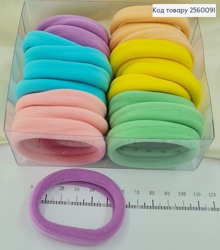 Резинка мікрофібра Китай 5 см №3 20 шт/уп.(яскрава пастельна) 256009-1 фото 1