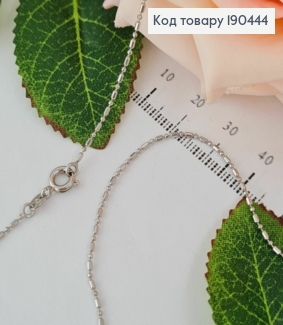 Цепочка родованная, плетение разными шариками, ширина 1мм, длина 45см, Xuping 190444 фото