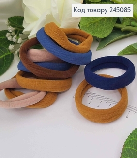 Резинка микрофибра, осенних тонов в асорт, 6см 245085 фото
