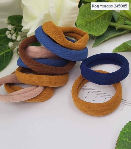 Резинка микрофибра, осенних тонов в асорт, 6см 245085 фото 1