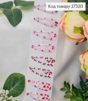 Заколки тік-так дитячі, "Вишні-Кавун-Квітка", Різнокольорові, 5см, 10шт/уп 273213 фото