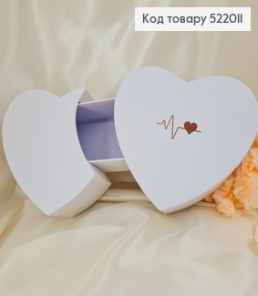 Коробка два сердца белая 18х37х10 см 512121 фото