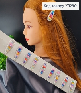 Заколка ток так детская с жемчужинами 10шт / уп 271290 фото