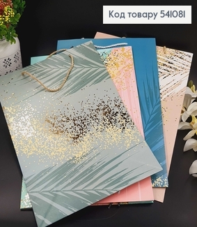 Пакет бумажный "Папоротник", 30х41,5х12см, в ассорт. 541081 фото