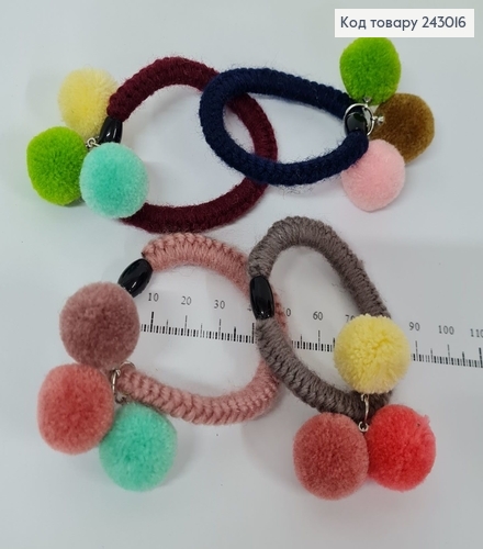 Резинка с тремя балабонами в асс. 243016 фото 1