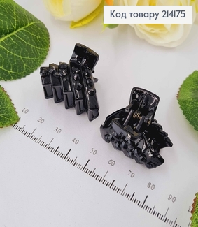 Краб пластик, чорний. з камінцями 3,5см 214175 фото