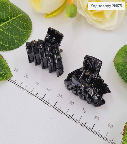 Краб пластик, чорний. з камінцями 3,5см 214175 фото 1