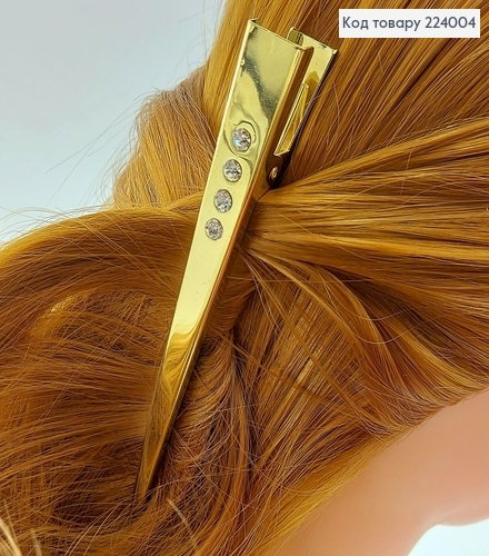 Заколка стріла метал золото 13 см 224004 фото 1