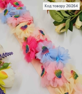 Набор детских резинок с фатином, Сердце в цветных каминциях, 20 шт/наб. 261264 фото