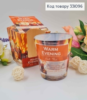 Аромасвічка стакан Warm Evening, HOT TEA, 115г/30год. горіння, Польща 331096 фото