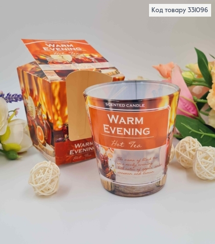 Аромасвечка стакан Warm Evening, HOT TEA, 115г/30год. горение, Польша 331096 фото 1