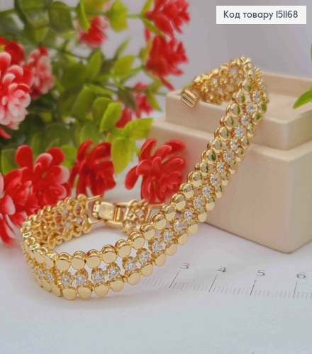 Браслет украшен Блестящими камешками, 17+2см, Xuping 18K 151168 фото 1