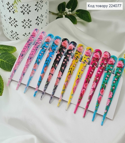 Заколка стрела (Клюв) "Роза", 12,5см, 12шт/уп. 224077 фото 1