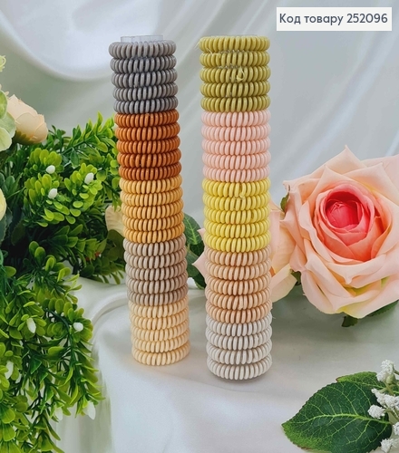 Резинка пружинка, 4см, глянцева, кольори в асорт. 252096 фото 1