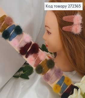 Заколка детская тик-так Пушок 5см, 20шт/уп. 272365 фото