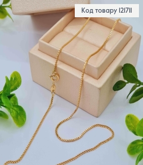 Цепочка ЯКОРНОЕ квадратное плетение, ширина 1мм, длина 45см, Xuping 18К 121711 фото