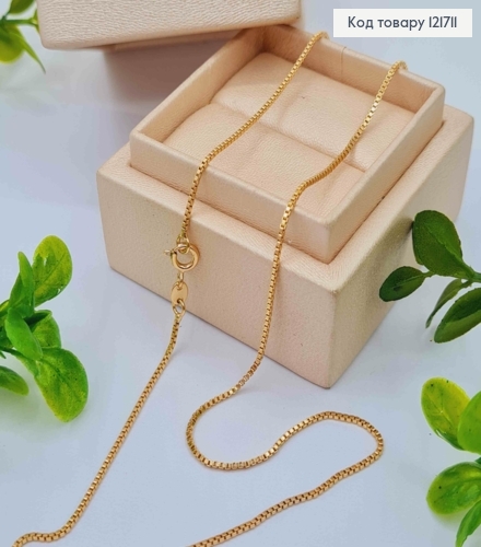 Цепочка ЯКОРНОЕ квадратное плетение, ширина 1мм, длина 45см, Xuping 18К 121711 фото 1