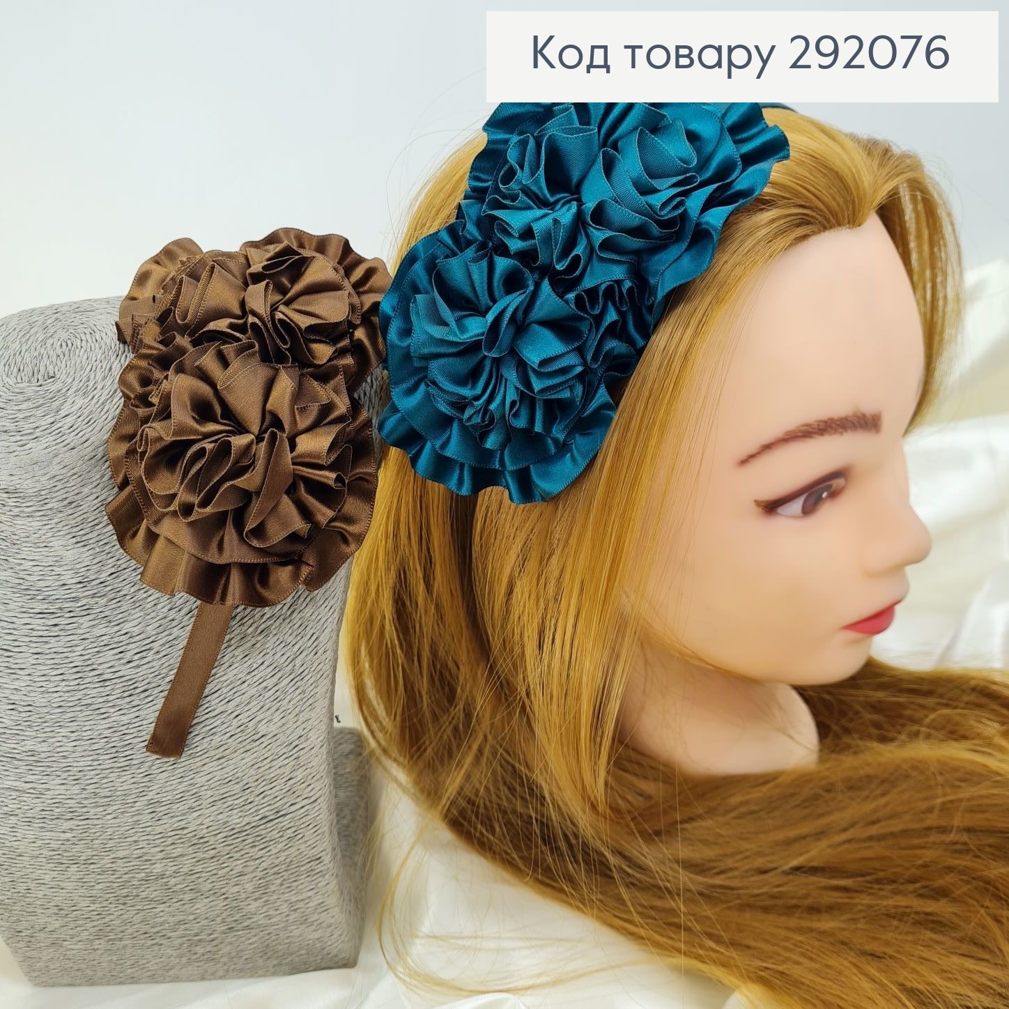 Обруч металл с большим цветком в асс. 292076 фото 2