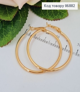 Серьги кольца 4см, Xuping 18K 116882 фото