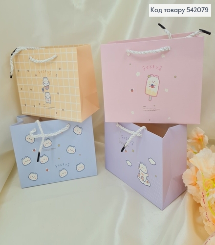 ¶Пакет бумажный маленький горизонтальный детский 14,5х19,5 см в ас. 542079 фото 1