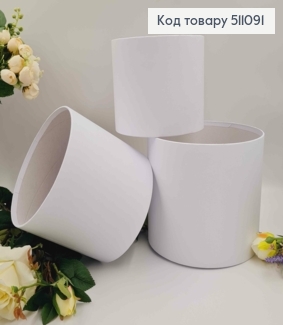 Набор Коробок 3шт, Без крышки, БЕЛАЯ 17,5*20,5см, 16*18,5см, 14*16,5см. 511091 фото