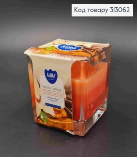 Аромасвічка стакан VANILLA-AMBER 170 г/32год., snk 80-355  BISPOL  313062 фото